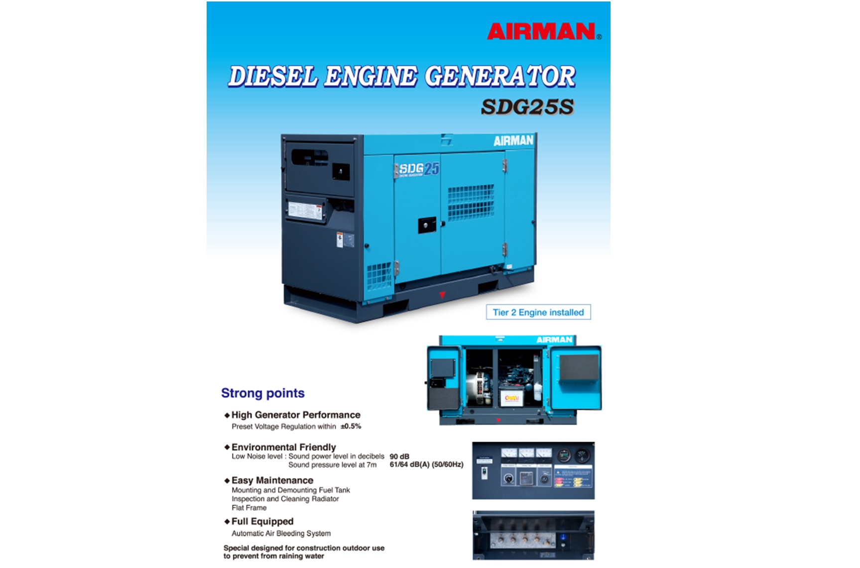 AIRMAN DIESEL GENERATOR SILENT TYPE MODEL SDG25S