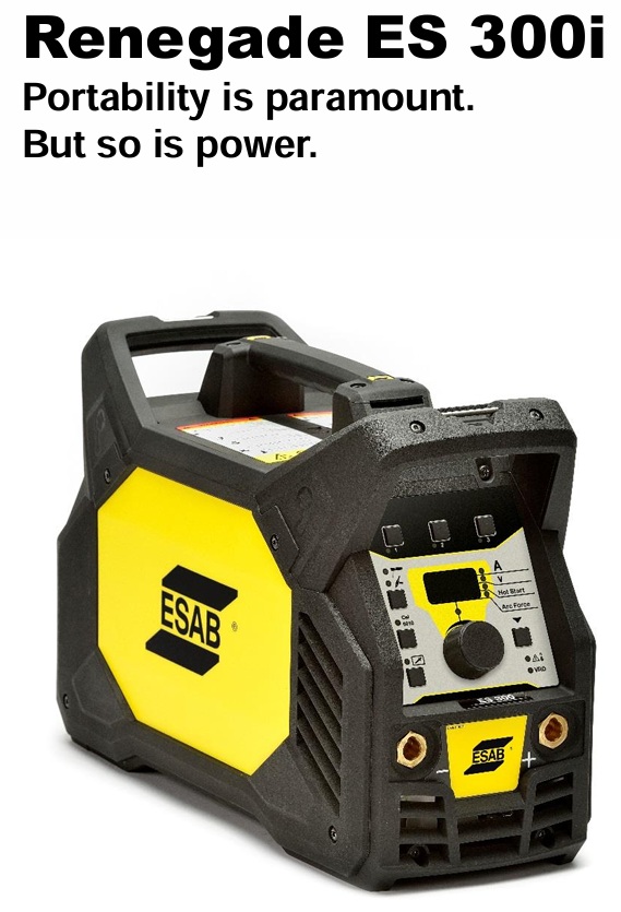 ESAB Renegade ES 300i Inverter MMA/Stick and Live TIG Welding machine
