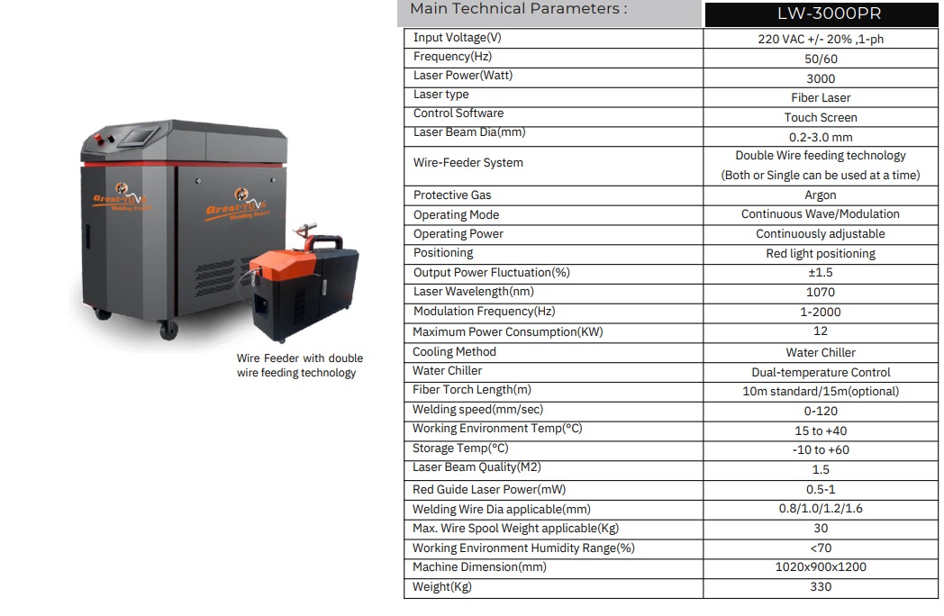 LASER WELDING MACHINE LW-3000PR