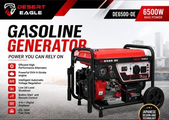 DESERT EAGLE DE6500-DE GASOLINE GENERATOR 6.0KVA