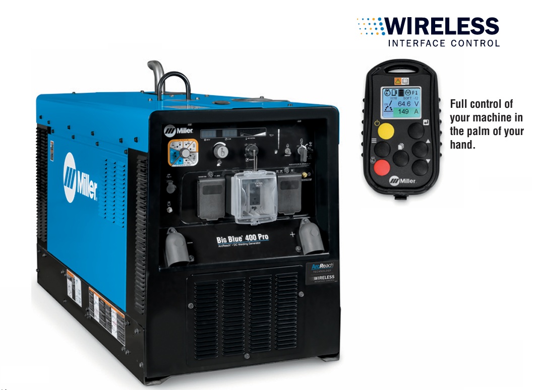 MILLER BIG BLUE 400X PRO INTERNATIONAL MODEL WITH ARCREACH PART NO 907732011